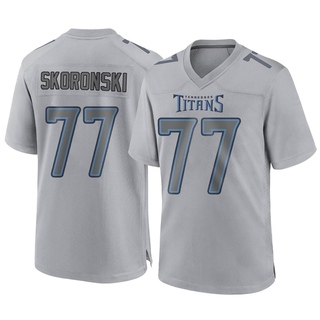 Game Peter Skoronski Men's Tennessee Titans Atmosphere Fashion Jersey - Gray
