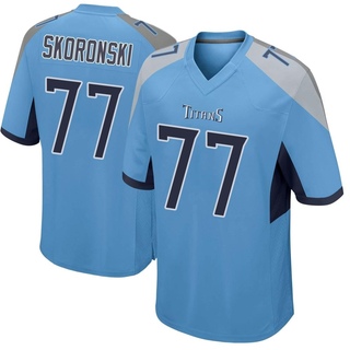 Game Peter Skoronski Men's Tennessee Titans Jersey - Light Blue