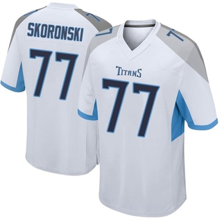Game Peter Skoronski Men's Tennessee Titans Jersey - White