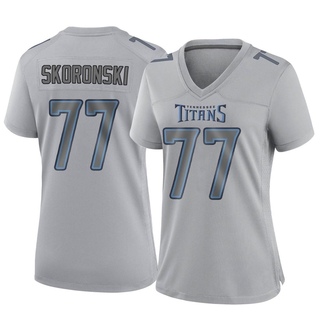 Game Peter Skoronski Women's Tennessee Titans Atmosphere Fashion Jersey - Gray