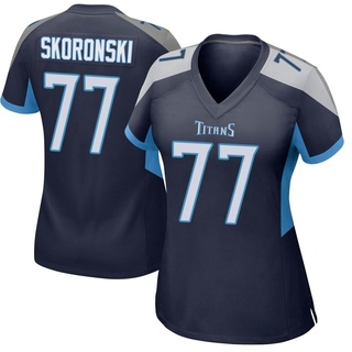 Game Peter Skoronski Women's Tennessee Titans Jersey - Navy