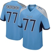 Game Peter Skoronski Youth Tennessee Titans Jersey - Light Blue