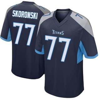 Game Peter Skoronski Youth Tennessee Titans Jersey - Navy