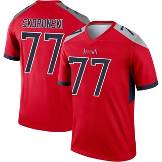 Legend Peter Skoronski Men's Tennessee Titans Inverted Jersey - Red