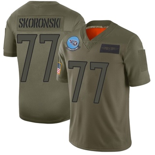 Limited Peter Skoronski Men's Tennessee Titans 2019 Salute to Service Jersey - Camo