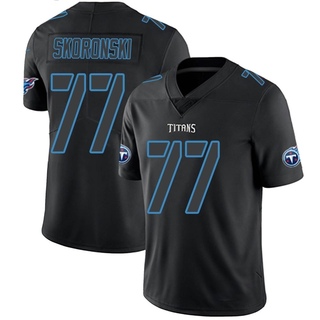 Limited Peter Skoronski Men's Tennessee Titans Jersey - Black Impact