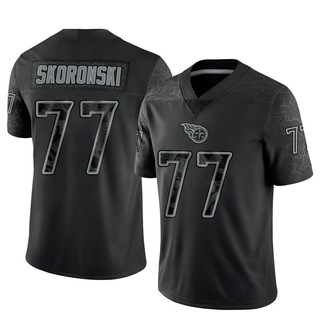 Limited Peter Skoronski Men's Tennessee Titans Reflective Jersey - Black