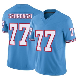 Limited Peter Skoronski Men's Tennessee Titans Vapor F.U.S.E. Jersey - Light Blue