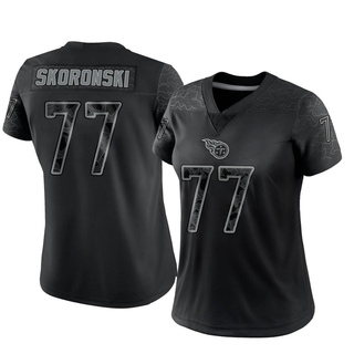 Limited Peter Skoronski Women's Tennessee Titans Reflective Jersey - Black